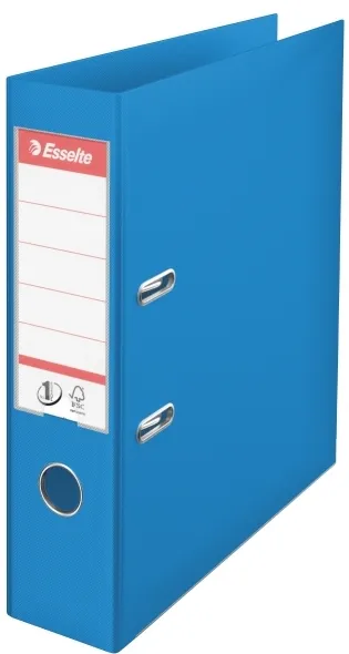 Biblioraft Esselte No.1 Power VIVIDA, PP/PP, partial reciclat, FSC, A4, 75 mm, albastru