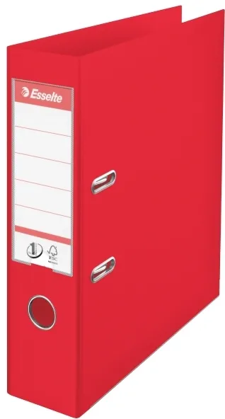 Biblioraft Esselte No.1 Power VIVIDA, PP/PP, partial reciclat, FSC, A4, 75 mm, rosu