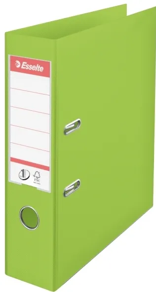 Biblioraft Esselte No.1 Power VIVIDA, PP/PP, partial reciclat, FSC, A4, 75 mm, verde