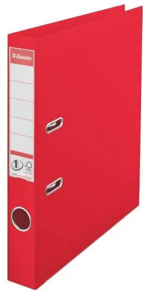 Biblioraft Esselte No.1 Power VIVIDA, PP/PP, partial reciclat, FSC, A4, 50 mm, rosu