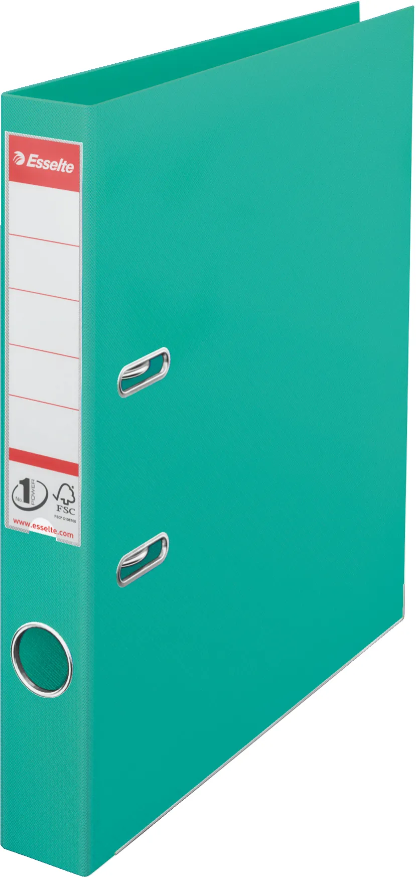 Biblioraft Esselte No.1 Power, PP/PP, partial reciclat, FSC, A4, 50 mm, menta