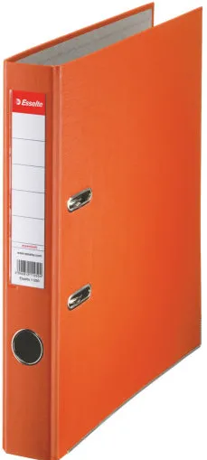 Biblioraft Esselte Economy, PP, partial reciclat, FSC, A4, 50 mm, portocaliu