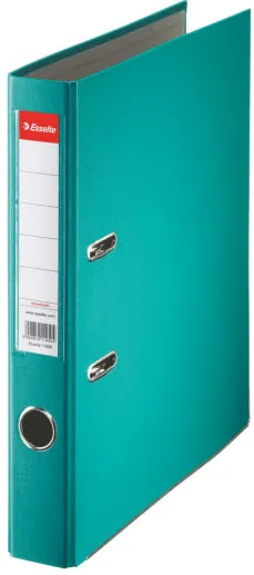 Biblioraft Esselte Economy, PP, partial reciclat, FSC, A4, 50 mm, turcoaz