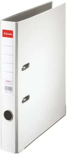 Biblioraft Esselte Economy, PP, partial reciclat, FSC, A4, 50 mm, alb