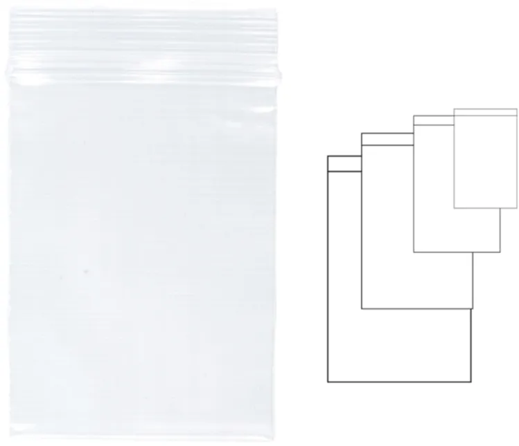 Pungi plastic cu fermoar pentru sigilare, 120 x 180 mm, 100 buc/set, KANGARO - transparente