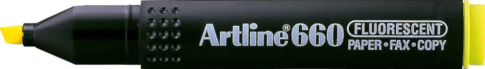 Textmarker ARTLINE 660, varf tesit 1.0-4.0mm - galben fluorescent