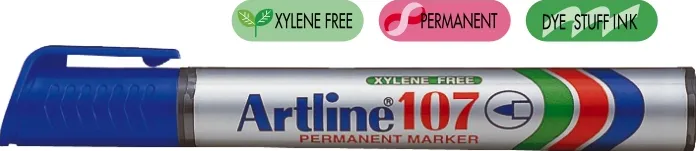 Permanent marker ARTLINE 107, corp plastic, varf rotund 1.5mm - albastru