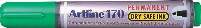 Permanent marker ARTLINE 170 - Dry safe ink, corp plastic, varf rotund 2.0mm - verde