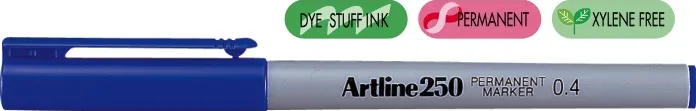 Permanent marker ARTLINE 250, corp plastic, varf rotund 0.4mm - albastru