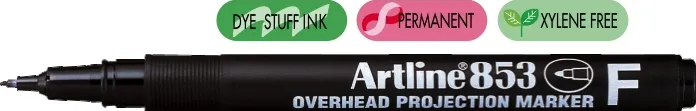 OHP Permanent marker ARTLINE 853, varf fin - 0.5mm - negru