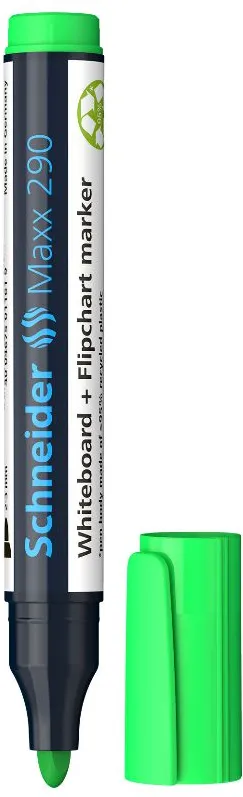 Marker SCHNEIDER Maxx 290, pentru tabla de scris+flipchart, varf rotund 2-3mm - verde deschis