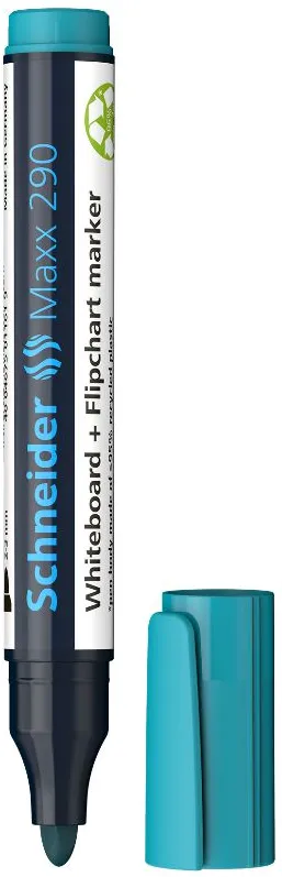Marker SCHNEIDER Maxx 290, pentru tabla de scris+flipchart, varf rotund 2-3mm - turcoaz