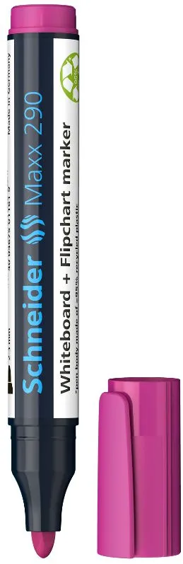 Marker SCHNEIDER Maxx 290, pentru tabla de scris+flipchart, varf rotund 2-3mm - magenta
