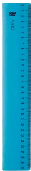 Rigla flexibila din plastic, 30cm, ALCO - albastru transparent
