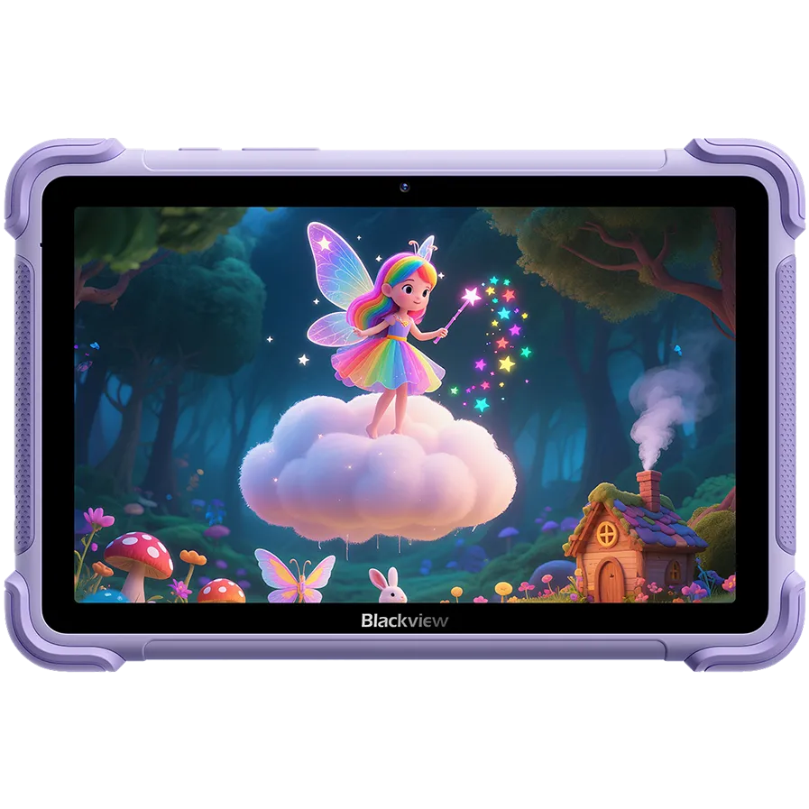 Blackview LINK 1 Kids WiFi 4/64GB 8.68-inch HD IPS 1340x800 60Hz 360nits RK3562 Quad-core 2.0GHz 5+8MP Cam 5000mAh WiFi 6 BT 5.0 Dual Speakers with Smart-K Support Tempered Film Stylus Pen Android 16 Dreamy Purple