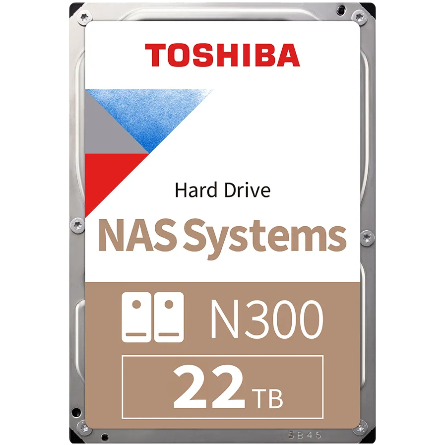 HDD NAS Toshiba N300 22TB Cmr, 3.5'', 1024MB, 7200RPM, SATA, tbw: 180