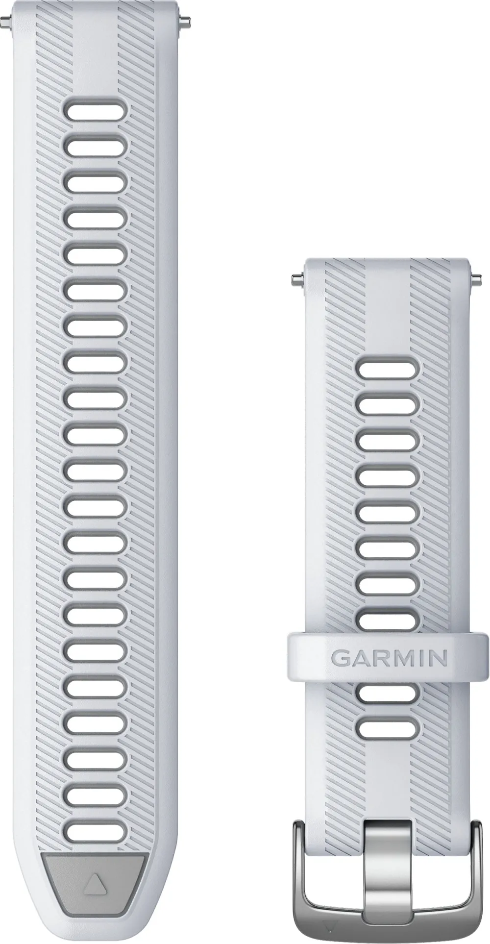 Garmin - curea silicon 22mm - pentru Forerunner - Whitestone/Powder Grey cu carcasa argintie