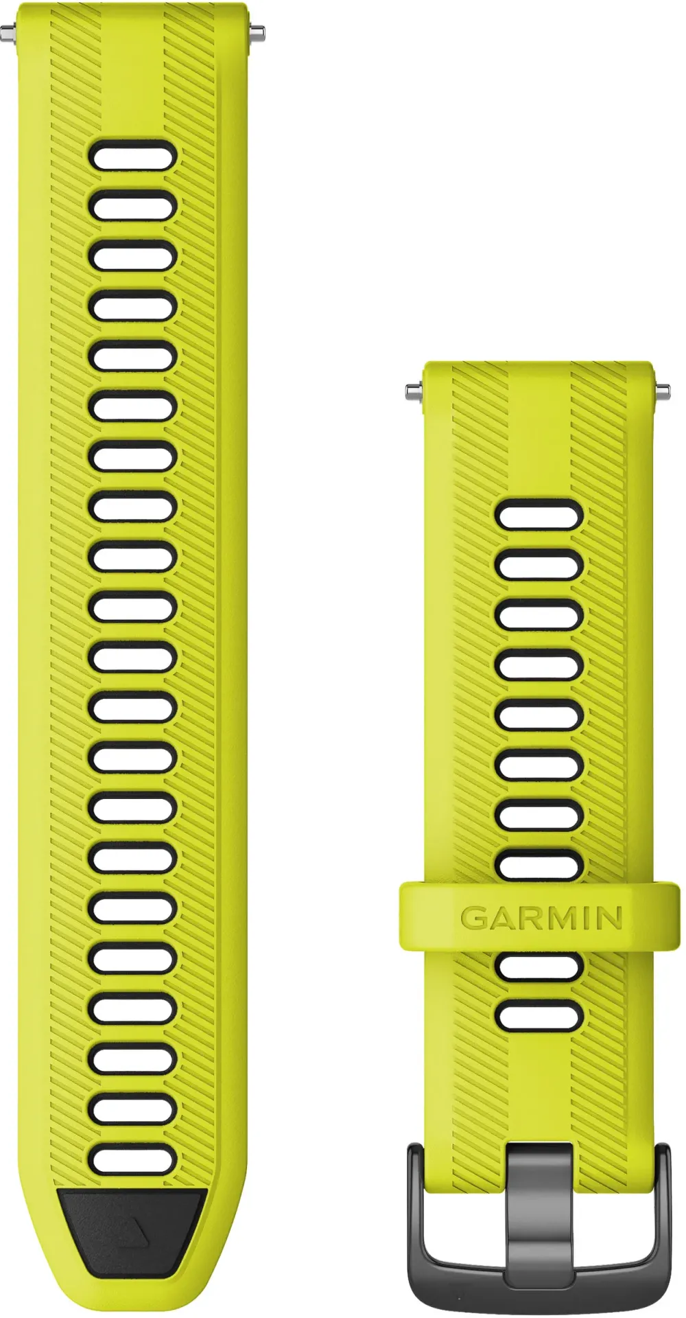 Garmin - curea silicon 22mm - pentru Forerunner - Amp Yellow/Neagra cu carcasa argintie