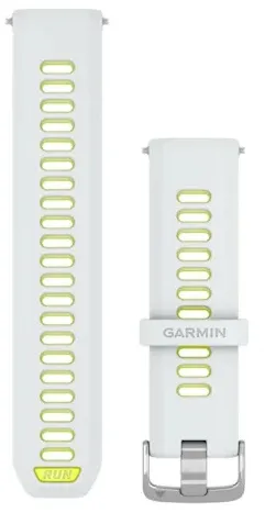 Garmin - curea silicon - Quick Release 22 - Alb ceramic I Amp Yellow transparent cu Hardware argintiu