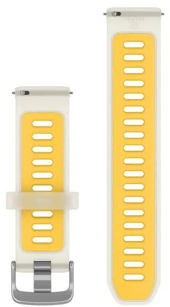 Garmin - curea silicon - Quick Release 20 - Translucent bone I Mango cu hardware argintiu