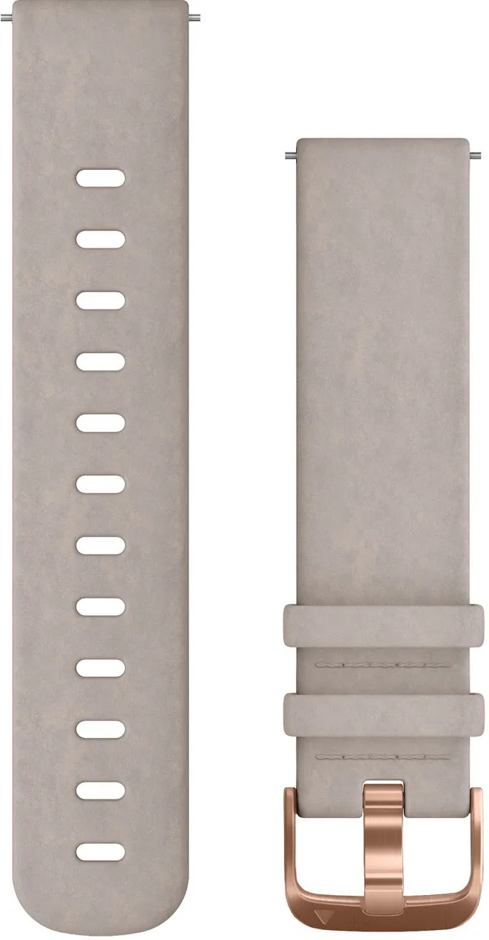 Garmin - curea piele suede - Quick Release 20 - Gri - rose-gold
