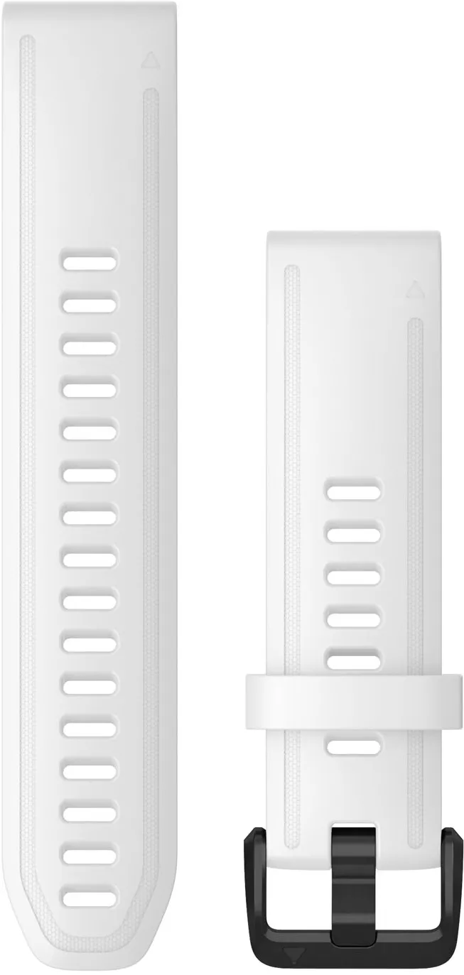 Garmin - curea silicon - QuickFit 20 - White with Black Hardware