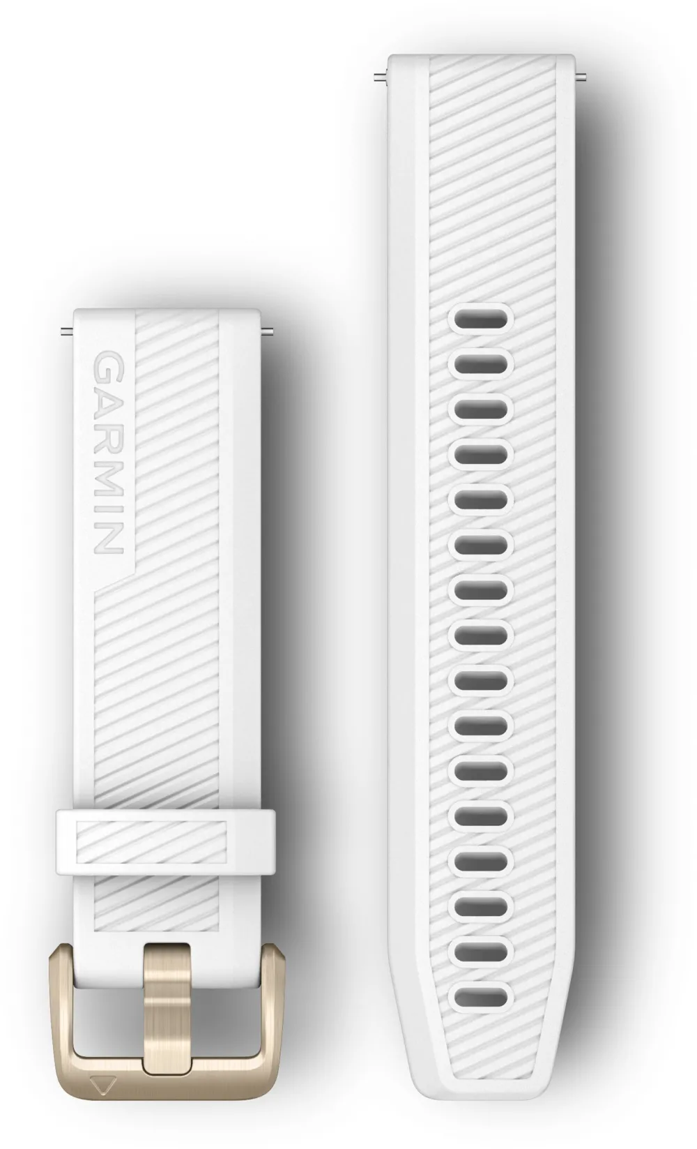 Garmin - curea silicon - Quick Release 20 - white/light gold hardware