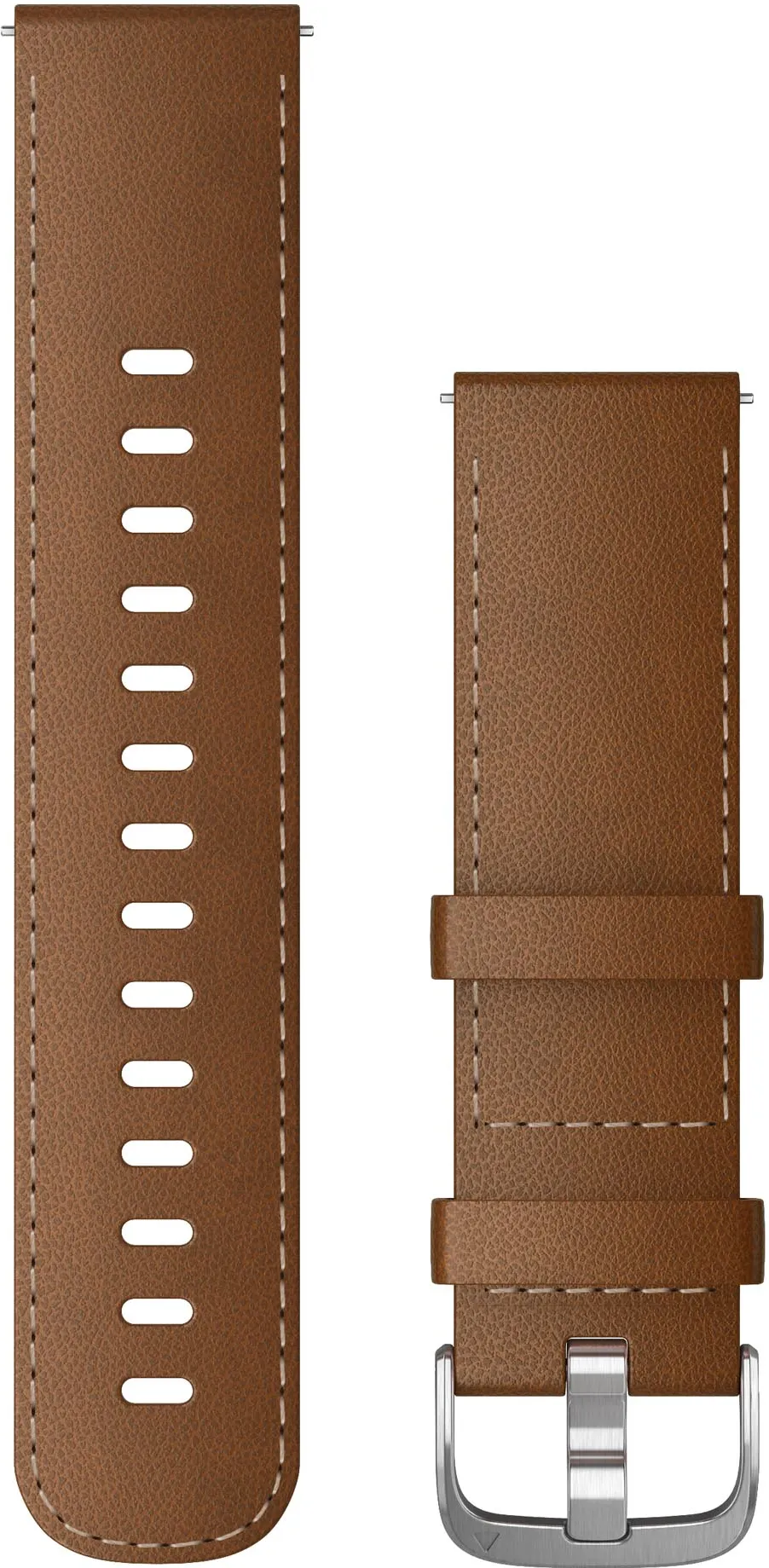 Garmin - curea piele - Quick Release 22 - Brown/Silver