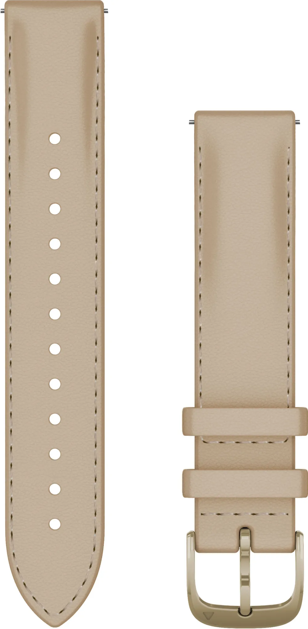 Garmin - curea piele - Quick Release 18 - Lighs sand/Cream gold