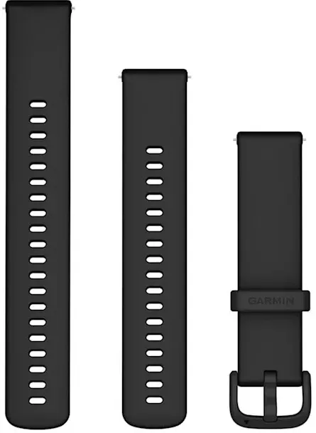 Garmin - curea silicon - Quick Release 20 - negru cu elemente negre (3 piese)