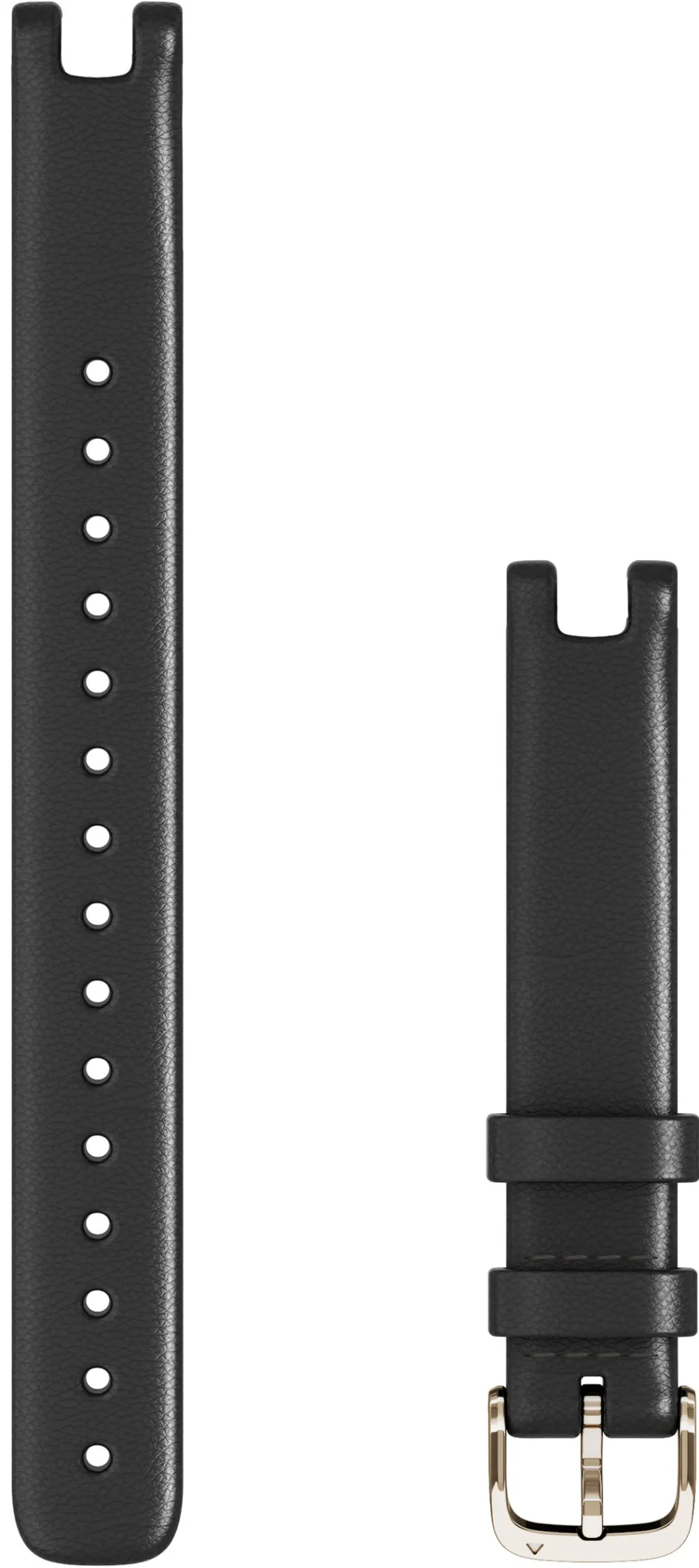 Garmin - curea piele - Lily - 14 mm - black/cream gold hardware - L