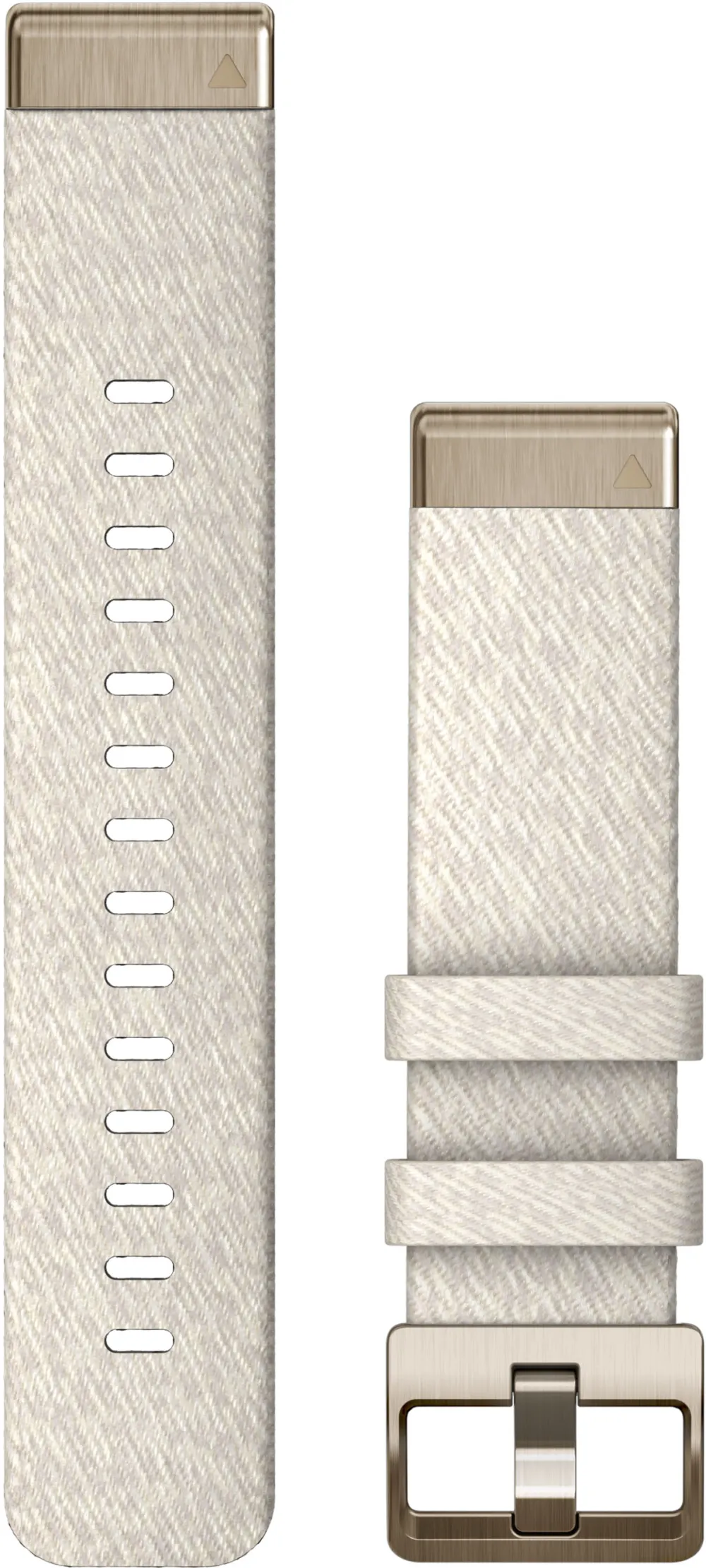Garmin - curea nailon - QuickFit 20 - cream heathered/cream gold hardware