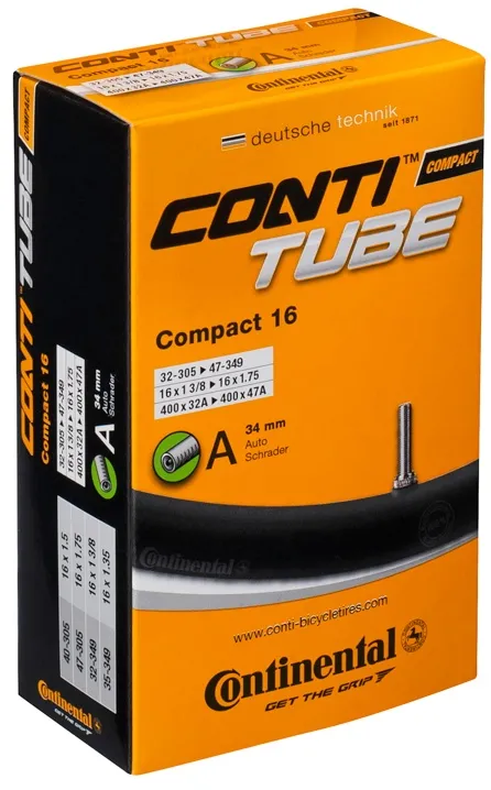 Continental - camera bicicleta copii 16" - Compact 16 - 16"x1.375/1.75 - 35/47-305/349 - 400x32A/47A - valva auto 34mm