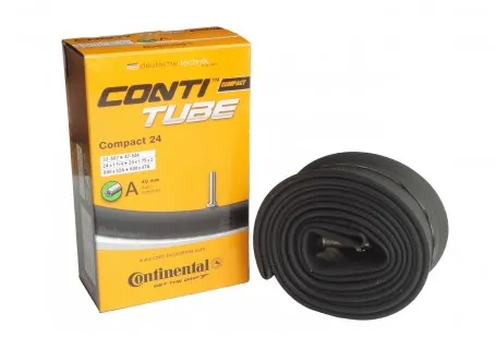 Continental - camera bicicleta 24" - Compact 24 - 24x1.25-> 24x1.75 - 32-507-> 47-507 - 600x32A-> 600x47A - valva auto 40mm