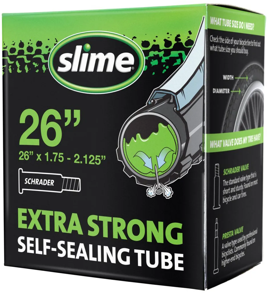 Slime - camera bicicleta 26" cu solutie antipana - 26x1.75/2.125 - valva auto schrader