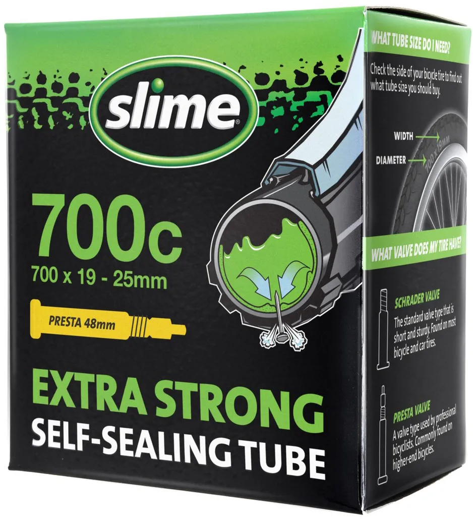 Slime - camera bicicleta 28" cu solutie antipana - 700x19/25C - 19/25-622 - valva presta 48mm