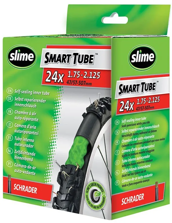 Slime - camera bicicleta 24" cu solutie antipana - 24x1.75/2.125 - 47/57-507 - valva auto schrader