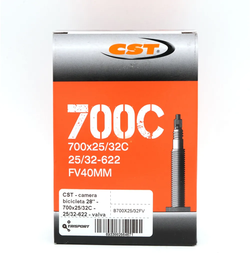CST - camera bicicleta 28" - 700x25/32C - 25/32-622 - valva presta FV 40mm