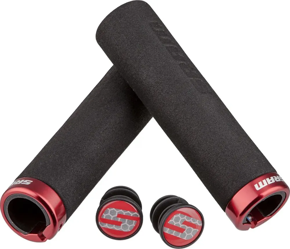 SRAM - mansoane spuma - Locking Grips Foam 129mm - negru | rosu