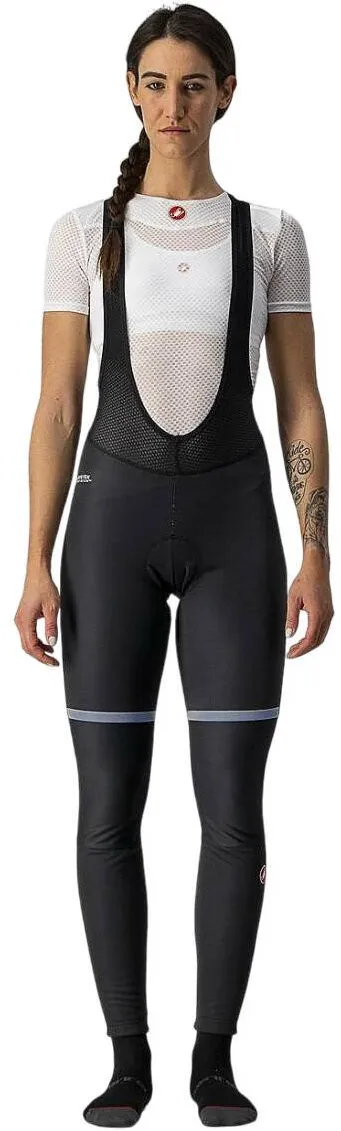 Castelli - pantaloni ciclism lungi cu bretele pt femei - Polare 3 Bibtight - negru - S