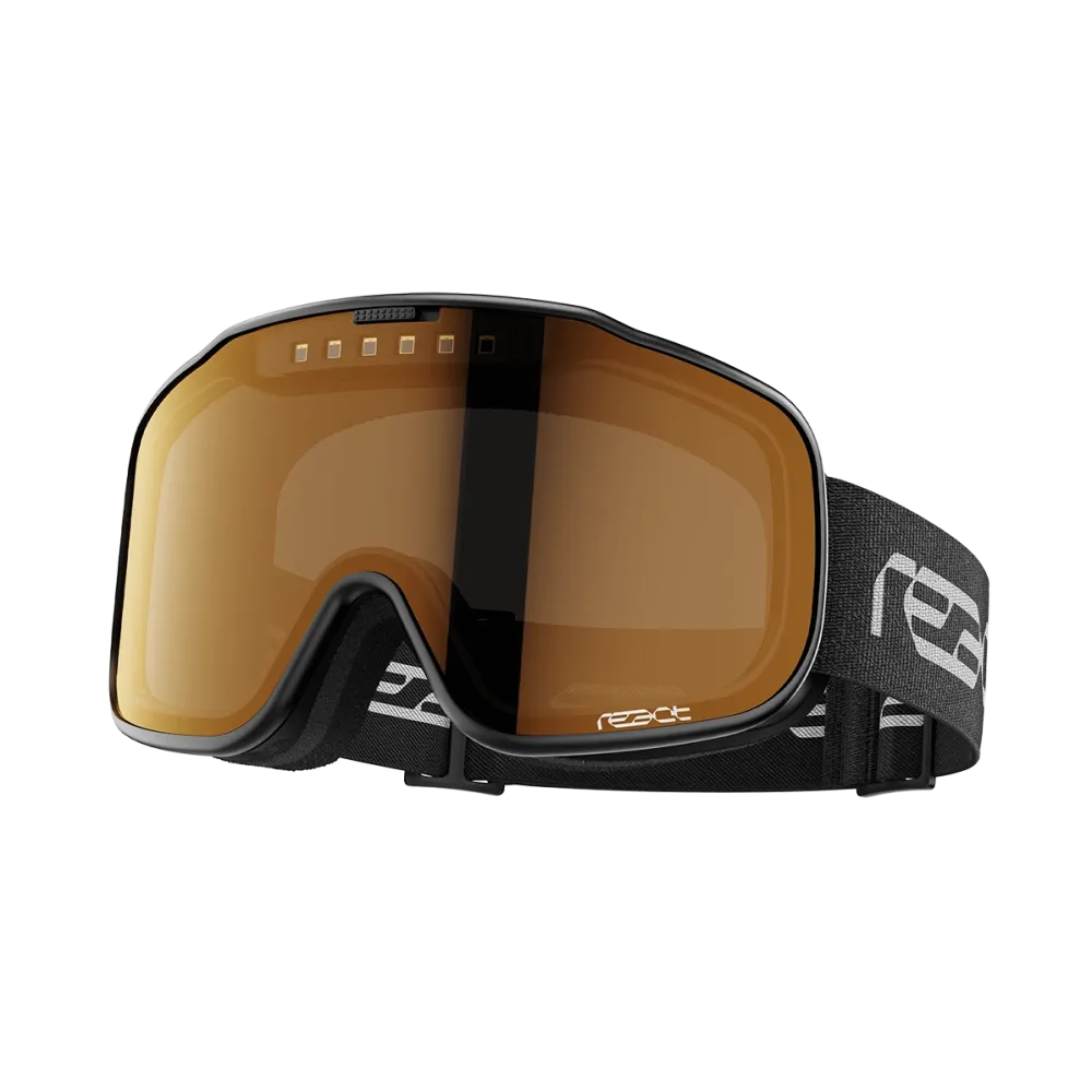 React Swiss - ochelari ski electrofotocromatici - Sight - ruby - maro rama neagra