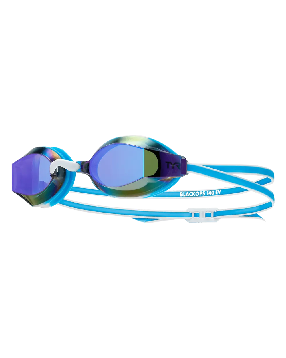 TYR - ochelari inot performanta - BLACK OPS 140 EV Racing Goggles Mirrored Junior- albastru | alb
