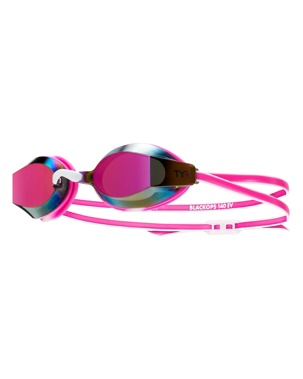 TYR - ochelari inot performanta - BLACK OPS 140 EV Racing Goggles Mirrored Junior- roz | alb