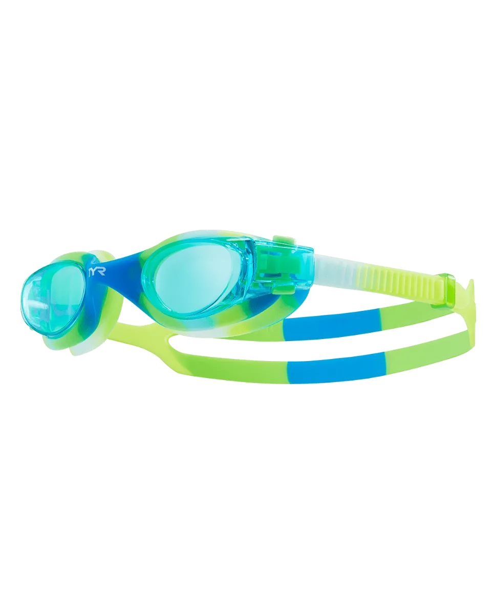 Ochelari inot TYR Youth Fit Vesi Tie Dye albastru verde
