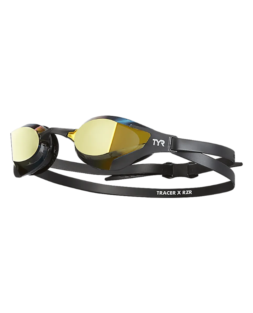 TYR - ochelari inot performanta - TRACER-X RZR Racing Goggles Mirrored - auriu | negru