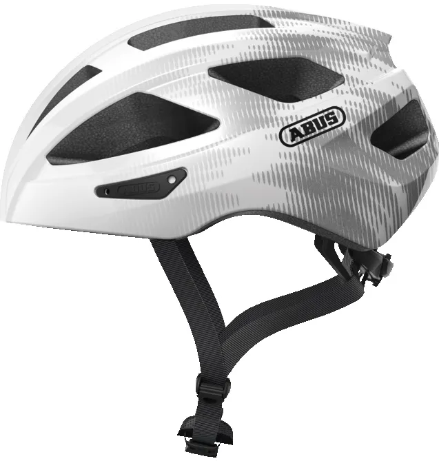 Abus - casca road - Macator - white silver - S(51-55)