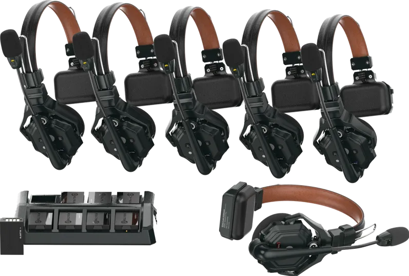 Hollyland Solidcom C1 Pro  Wireless Intercom System with 6 ENC headsets