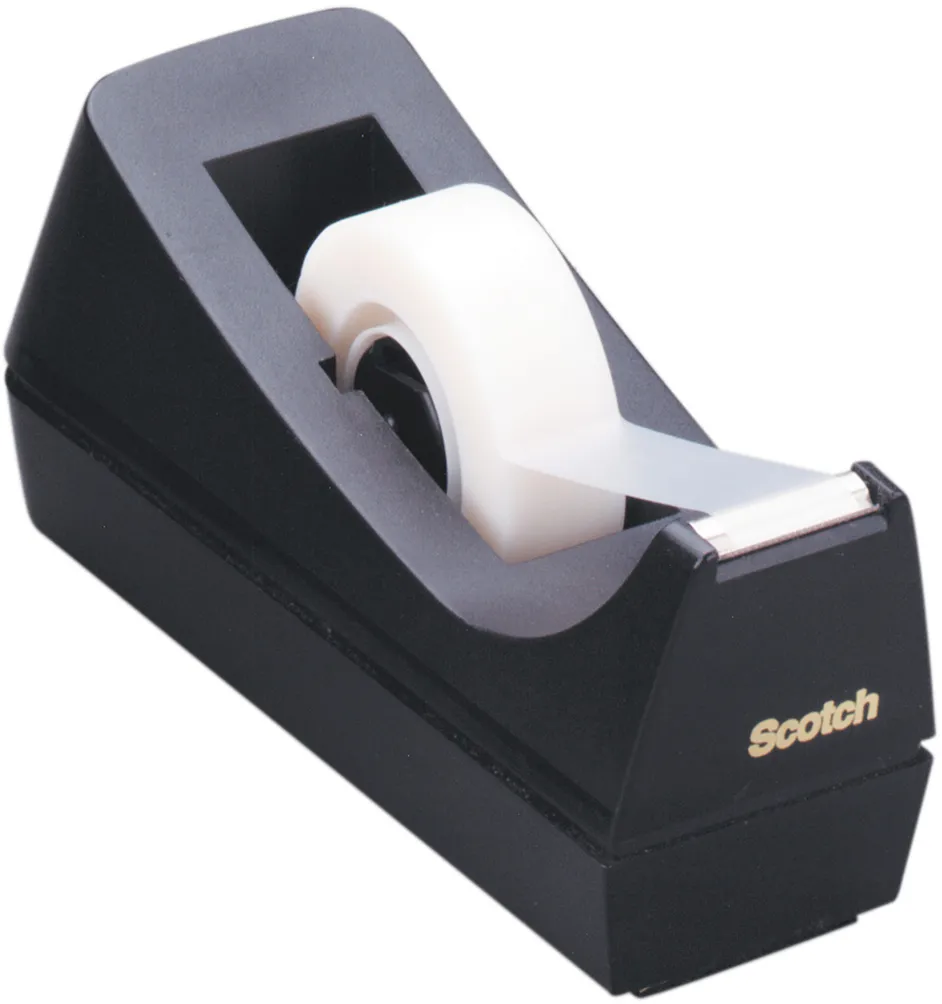 Dispenser banda adeziva, Scotch, Clasic C38, negru