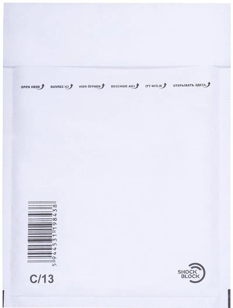 Plic cu protectie, 150 x 210 mm (interior), alb, banda silicon, 90 g/mp, 5 bucati/set