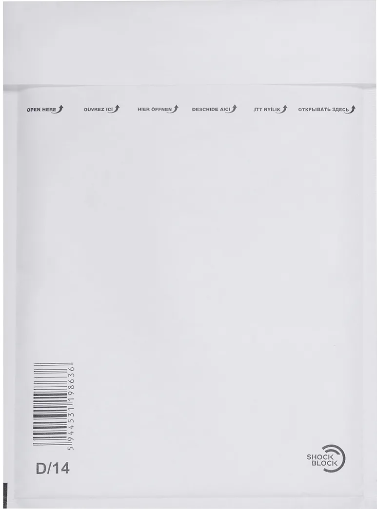 Plic cu protectie, 180 x 265 mm (interior), alb, banda silicon, 90 g/mp, 100 bucati/cutie